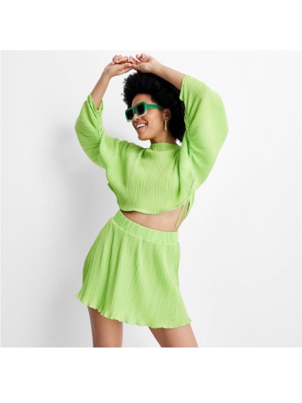 NEW future collective free matching top and skirt set